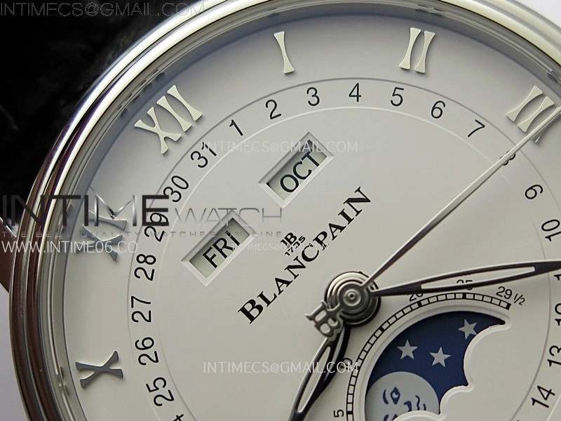 Villeret 6654 SS Complicated Function APSF 1:1 Best Edition White Dial on Leather Strap A6654