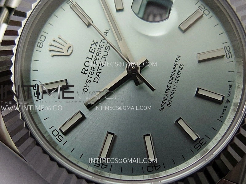 DateJust 41mm 126334 904 SS QF V2 1:1 Best Edition Ice Blue Dial Stick Marker On Jubilee Bracelet SH3235