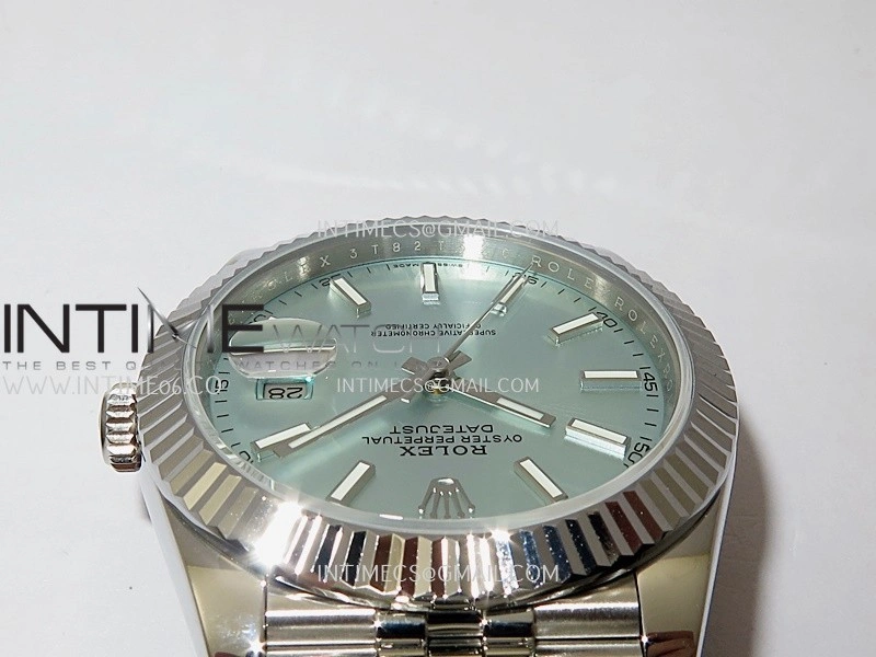 DateJust 41mm 126334 904 SS QF V2 1:1 Best Edition Ice Blue Dial Stick Marker On Jubilee Bracelet SH3235