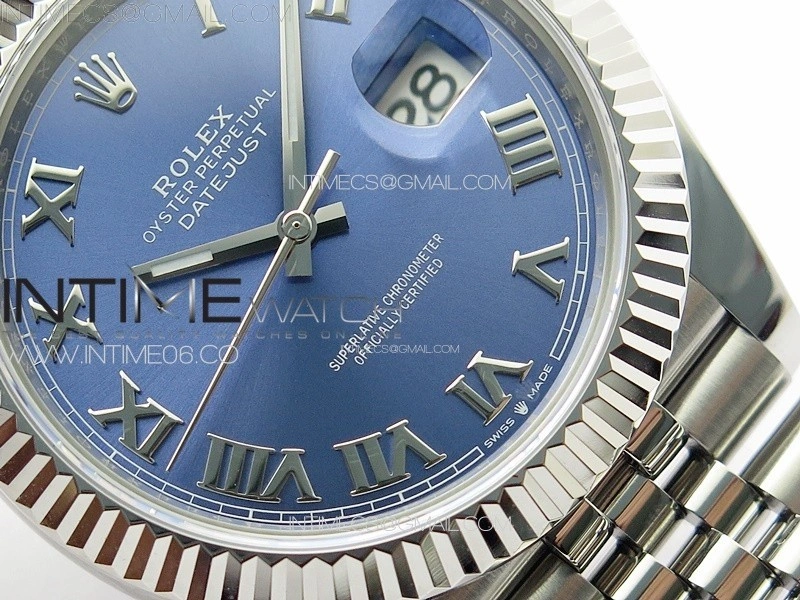 DateJust 41 126334 ZF 1:1 Best Edition 904L Steel Blue Dial Roman Marker on Jubilee Bracelet A2824