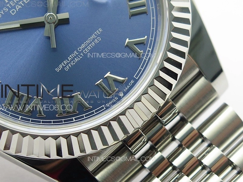 DateJust 41 126334 ZF 1:1 Best Edition 904L Steel Blue Dial Roman Marker on Jubilee Bracelet A2824