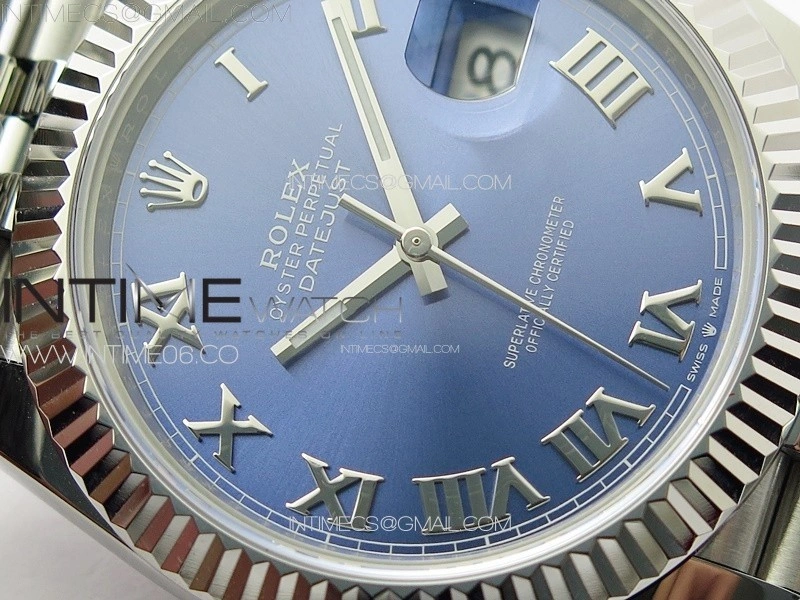 DateJust 41 126334 ZF 1:1 Best Edition 904L Steel Blue Dial Roman Marker on Jubilee Bracelet A2824