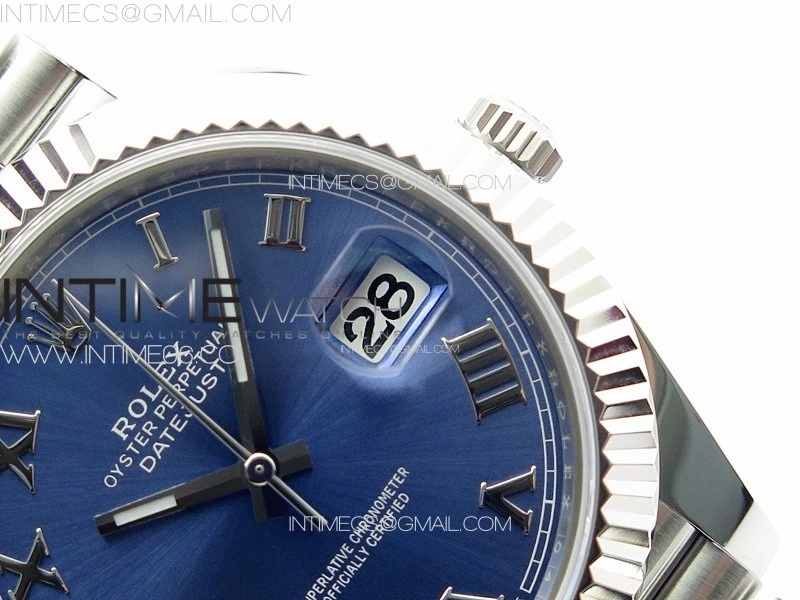 DateJust 41 126334 ZF 1:1 Best Edition 904L Steel Blue Dial Roman Marker on Jubilee Bracelet A2824