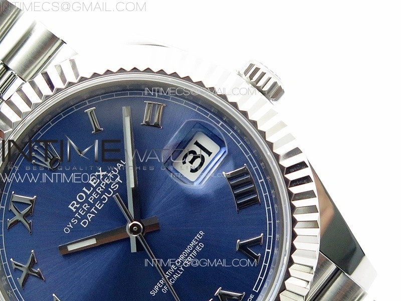 DateJust 41 126334 ZF 1:1 Best Edition 904L Steel Blue Dial Roman Marker on Jubilee Bracelet A2824