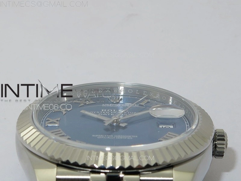 DateJust 41 126334 ZF 1:1 Best Edition 904L Steel Blue Dial Roman Marker on Jubilee Bracelet A2824