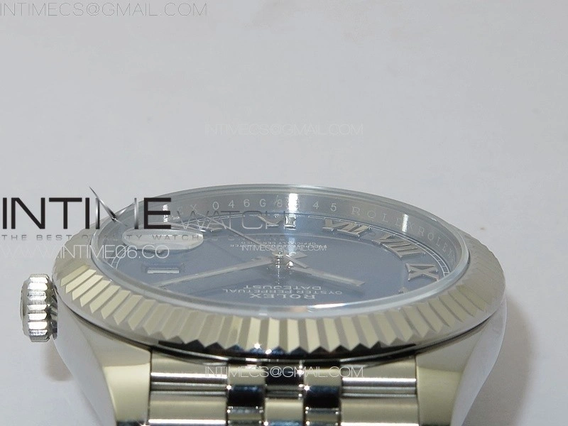 DateJust 41 126334 ZF 1:1 Best Edition 904L Steel Blue Dial Roman Marker on Jubilee Bracelet A2824