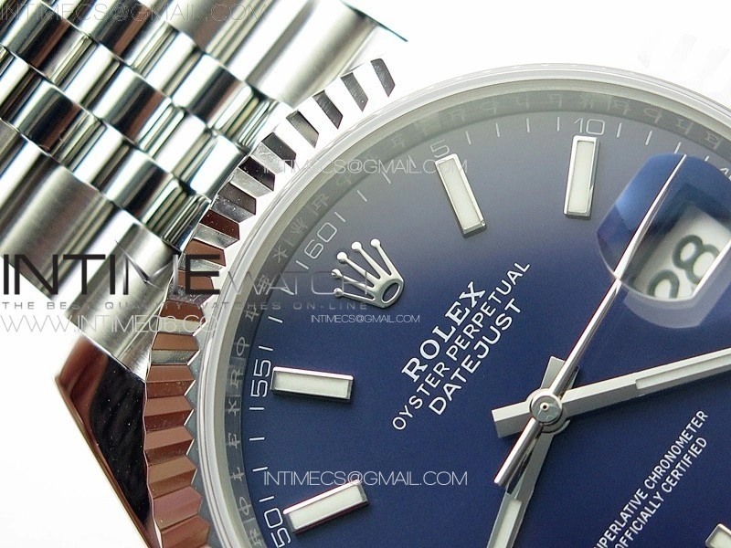 DateJust 41 126334 ZF 1:1 Best Edition 904L Steel Blue Dial Stick Marker on Jubilee Bracelet A2824