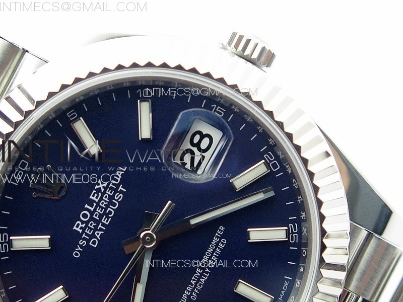 DateJust 41 126334 ZF 1:1 Best Edition 904L Steel Blue Dial Stick Marker on Jubilee Bracelet A2824