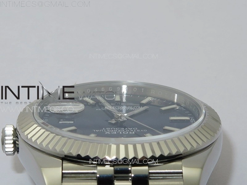 DateJust 41 126334 ZF 1:1 Best Edition 904L Steel Blue Dial Stick Marker on Jubilee Bracelet A2824