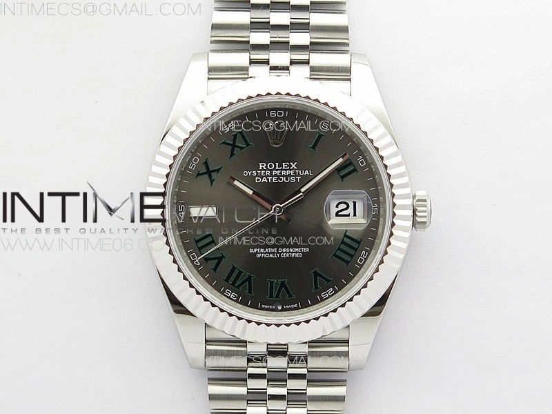 DateJust 41 126334 ZF 1:1 Best Edition 904L Steel Gray Dial Roman Marker on Jubilee Bracelet A2824