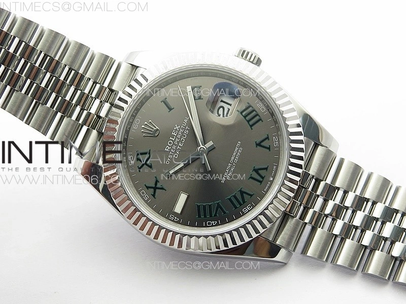 DateJust 41 126334 ZF 1:1 Best Edition 904L Steel Gray Dial Roman Marker on Jubilee Bracelet A2824