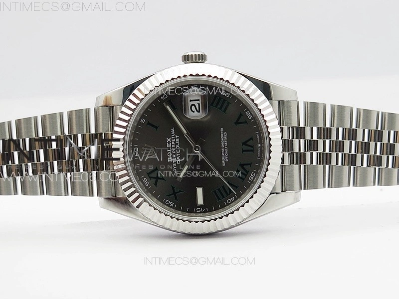 DateJust 41 126334 ZF 1:1 Best Edition 904L Steel Gray Dial Roman Marker on Jubilee Bracelet A2824