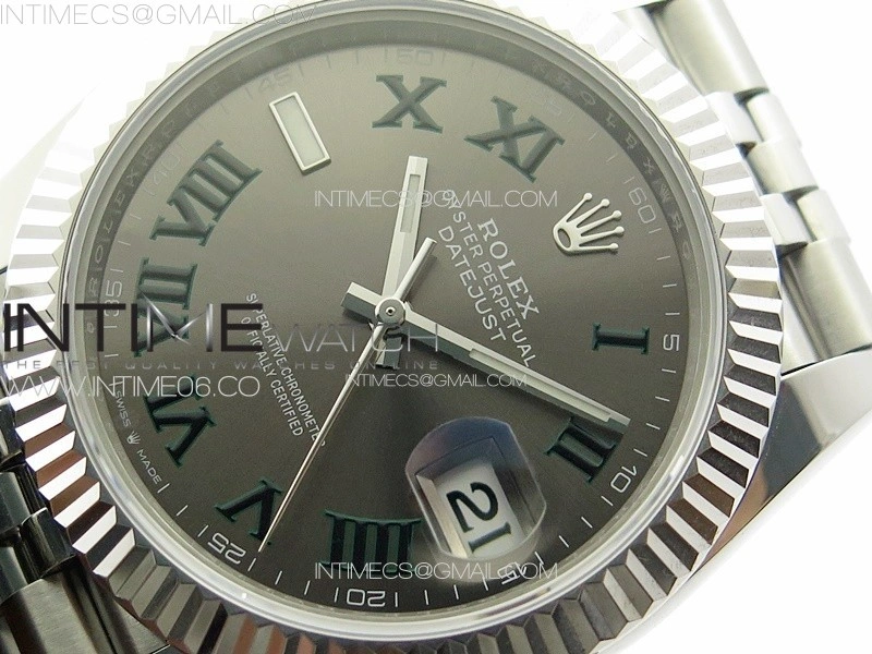 DateJust 41 126334 ZF 1:1 Best Edition 904L Steel Gray Dial Roman Marker on Jubilee Bracelet A2824
