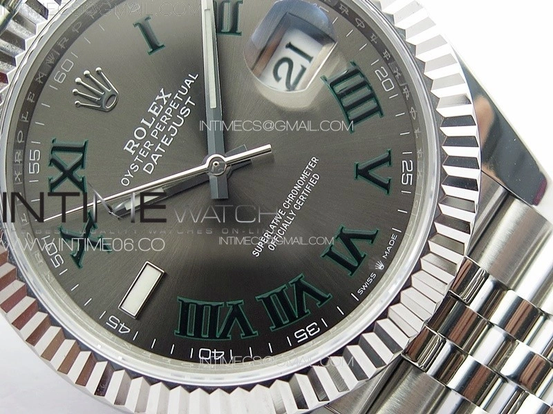 DateJust 41 126334 ZF 1:1 Best Edition 904L Steel Gray Dial Roman Marker on Jubilee Bracelet A2824