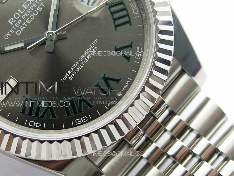 DateJust 41 126334 ZF 1:1 Best Edition 904L Steel Gray Dial Roman Marker on Jubilee Bracelet A2824