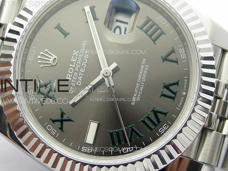 DateJust 41 126334 ZF 1:1 Best Edition 904L Steel Gray Dial Roman Marker on Jubilee Bracelet A2824