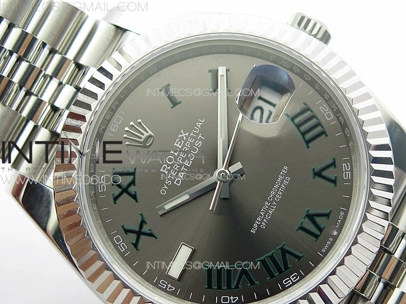 DateJust 41 126334 ZF 1:1 Best Edition 904L Steel Gray Dial Roman Marker on Jubilee Bracelet A2824