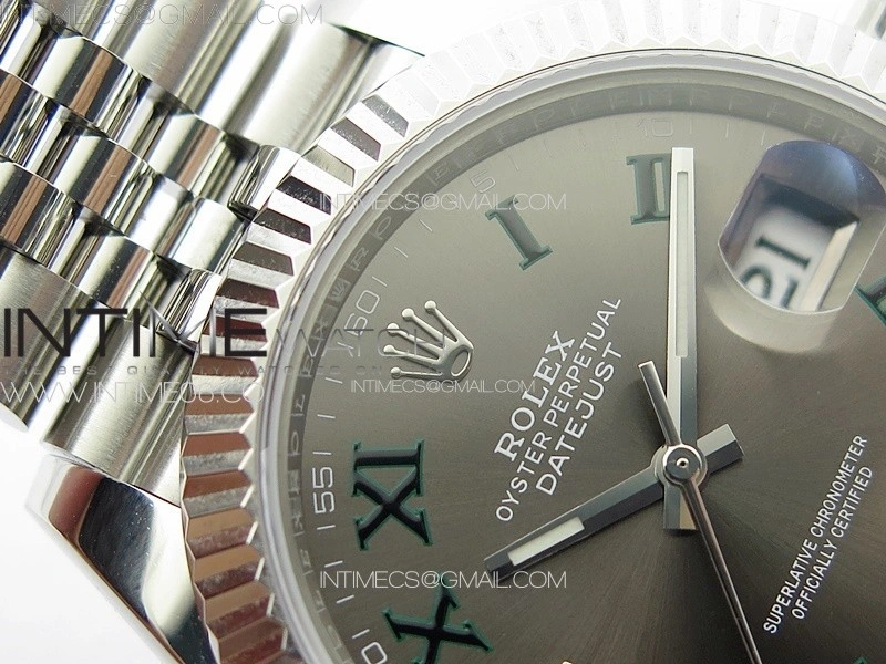 DateJust 41 126334 ZF 1:1 Best Edition 904L Steel Gray Dial Roman Marker on Jubilee Bracelet A2824