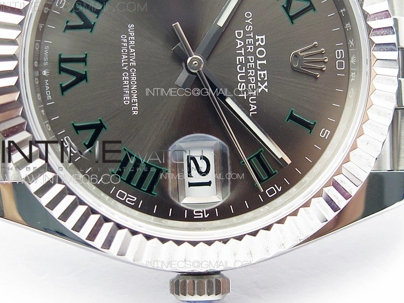 DateJust 41 126334 ZF 1:1 Best Edition 904L Steel Gray Dial Roman Marker on Jubilee Bracelet A2824