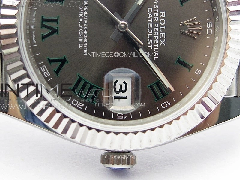 DateJust 41 126334 ZF 1:1 Best Edition 904L Steel Gray Dial Roman Marker on Jubilee Bracelet A2824