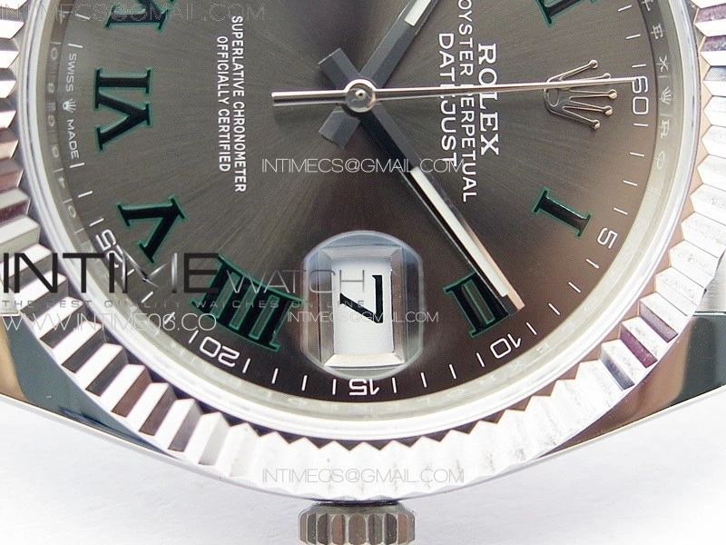 DateJust 41 126334 ZF 1:1 Best Edition 904L Steel Gray Dial Roman Marker on Jubilee Bracelet A2824