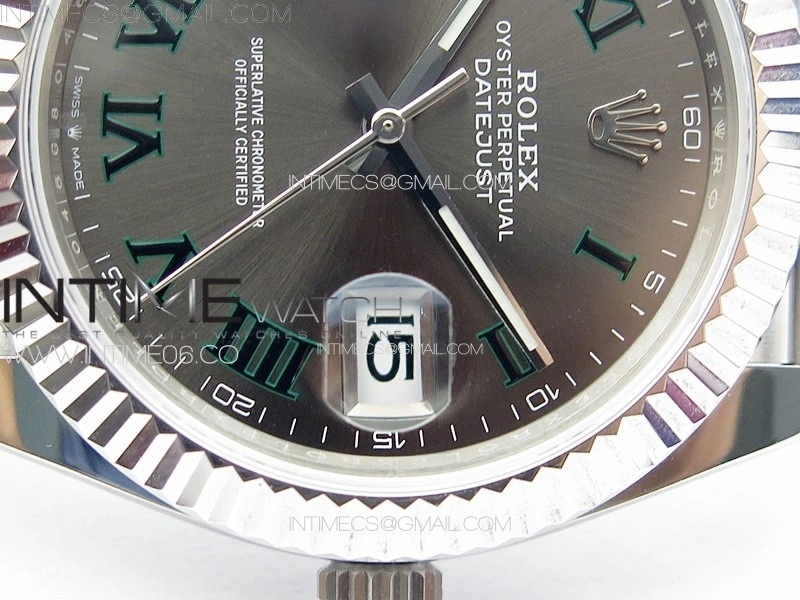 DateJust 41 126334 ZF 1:1 Best Edition 904L Steel Gray Dial Roman Marker on Jubilee Bracelet A2824