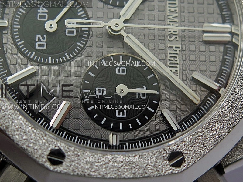 Royal Oak Chrono 26240 Frosted SS APSF 1:1 Best Edition Gray Black Dial On Bracelet SA4401 Super Clone