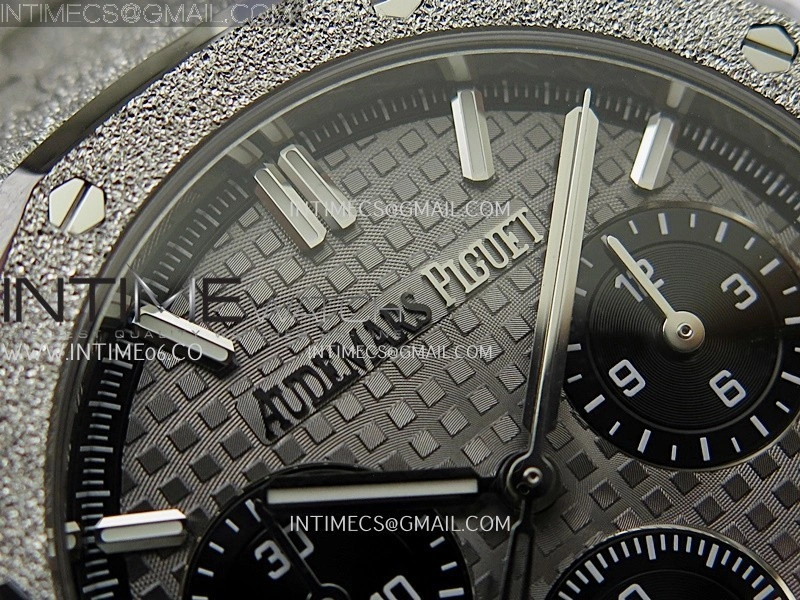 Royal Oak Chrono 26240 Frosted SS APSF 1:1 Best Edition Gray Black Dial On Bracelet SA4401 Super Clone