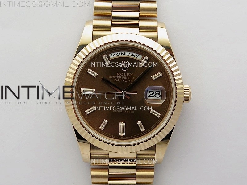 Day Date 40 RG 228235 Noob 1:1 Best Edition Brown Crystal Dial on President Bracelet A2836