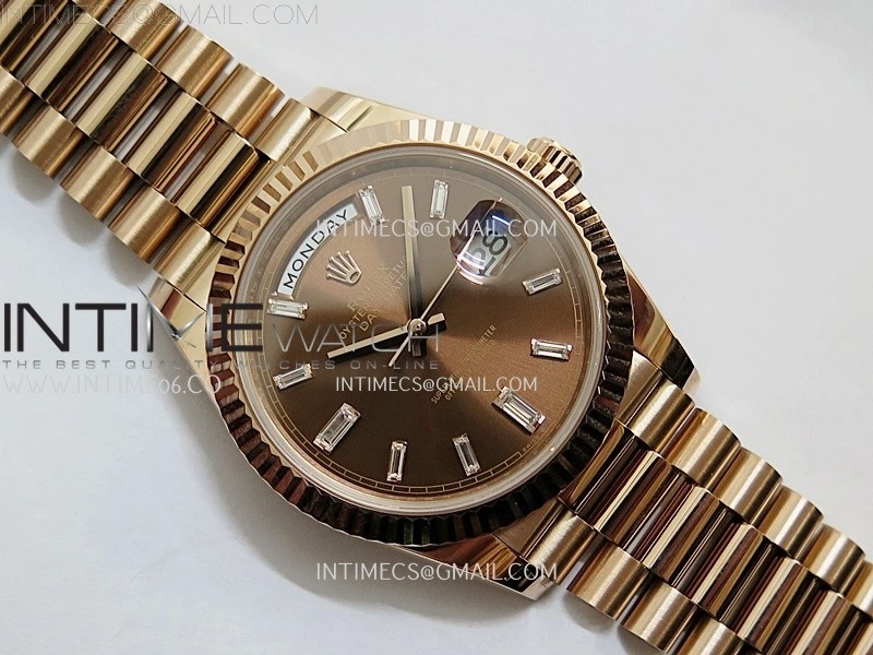 Day Date 40 RG 228235 Noob 1:1 Best Edition Brown Crystal Dial on President Bracelet A2836