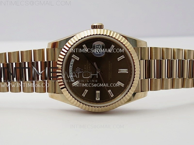 Day Date 40 RG 228235 Noob 1:1 Best Edition Brown Crystal Dial on President Bracelet A2836