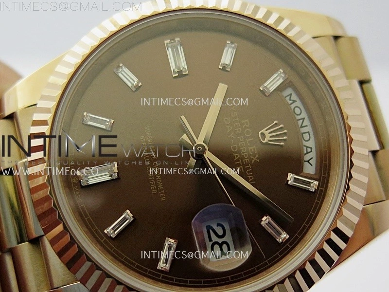 Day Date 40 RG 228235 Noob 1:1 Best Edition Brown Crystal Dial on President Bracelet A2836