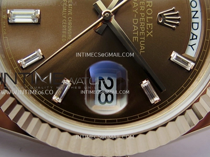 Day Date 40 RG 228235 Noob 1:1 Best Edition Brown Crystal Dial on President Bracelet A2836