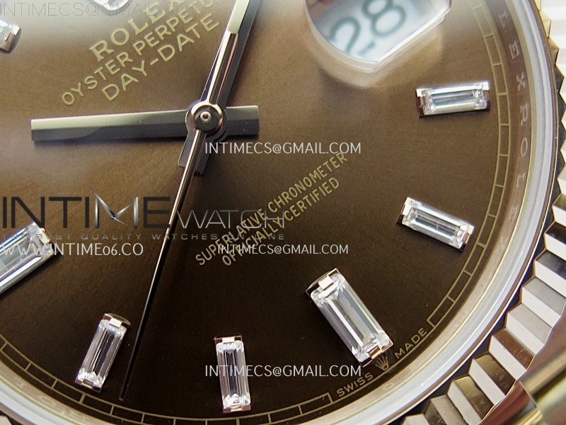 Day Date 40 RG 228235 Noob 1:1 Best Edition Brown Crystal Dial on President Bracelet A2836