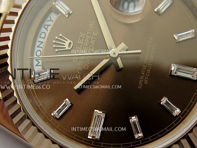 Day Date 40 RG 228235 Noob 1:1 Best Edition Brown Crystal Dial on President Bracelet A2836