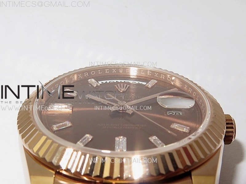 Day Date 40 RG 228235 Noob 1:1 Best Edition Brown Crystal Dial on President Bracelet A2836
