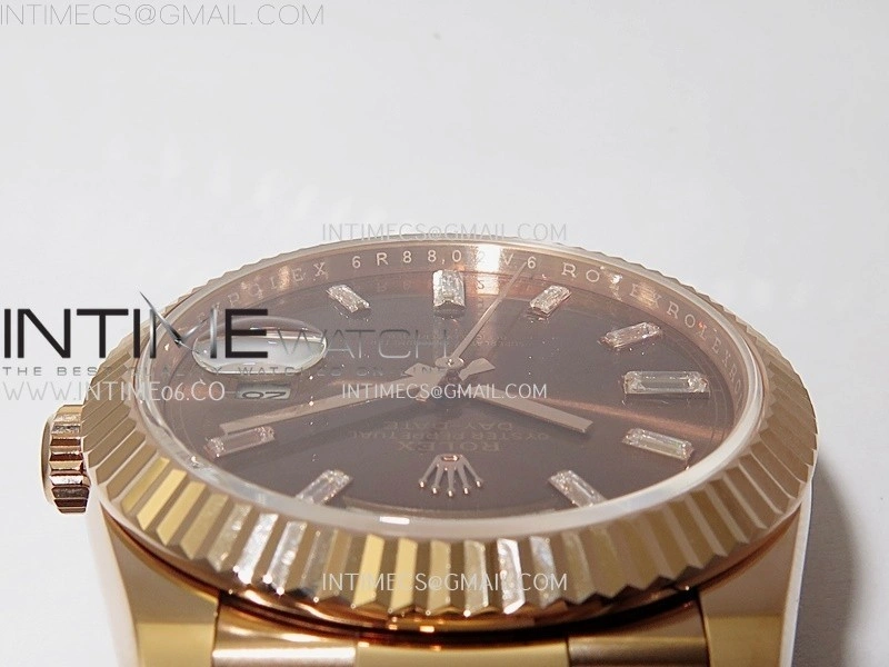 Day Date 40 RG 228235 Noob 1:1 Best Edition Brown Crystal Dial on President Bracelet A2836