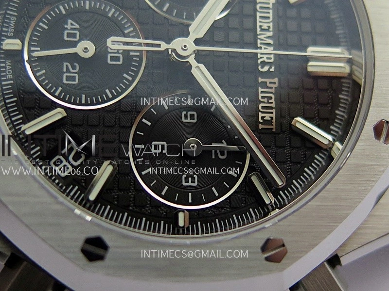 Royal Oak Chrono 26240 SS V2 DDF 1:1 Best Edition Black Dial On Black Rubber Strap Super Clone DD4401