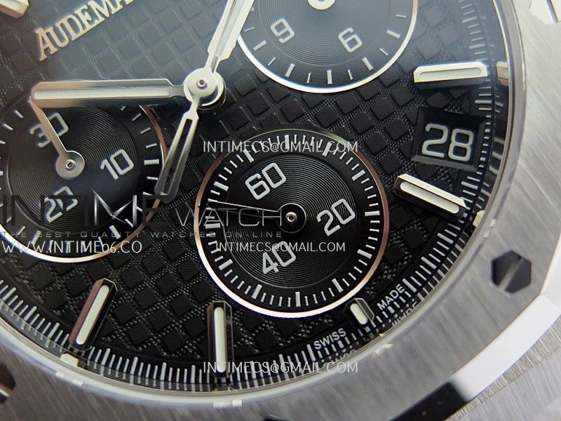 Royal Oak Chrono 26240 SS V2 DDF 1:1 Best Edition Black Dial On Black Rubber Strap Super Clone DD4401
