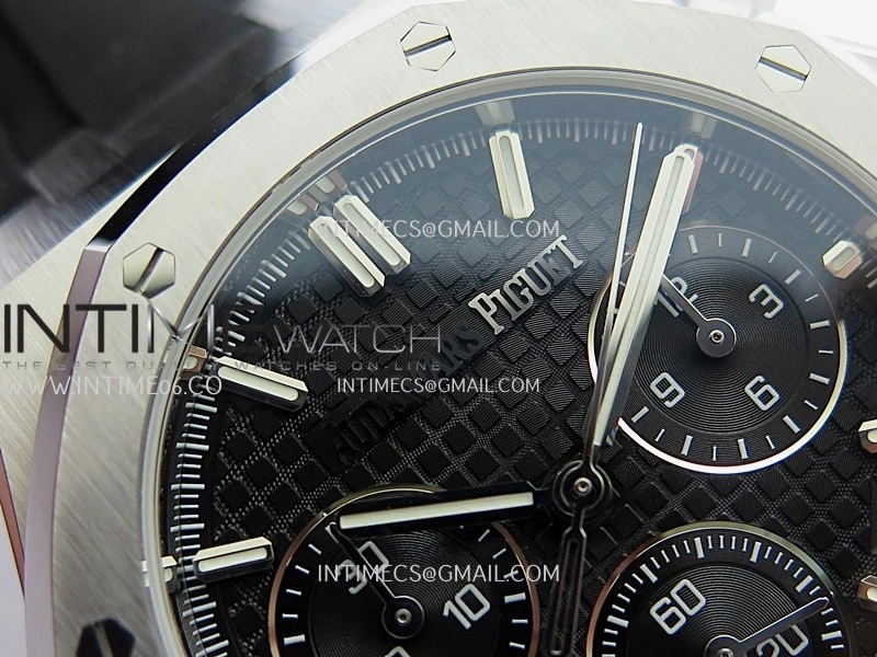 Royal Oak Chrono 26240 SS V2 DDF 1:1 Best Edition Black Dial On Black Rubber Strap Super Clone DD4401