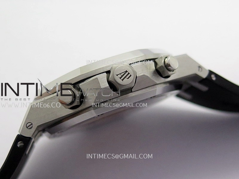 Royal Oak Chrono 26240 SS V2 DDF 1:1 Best Edition Black Dial On Black Rubber Strap Super Clone DD4401