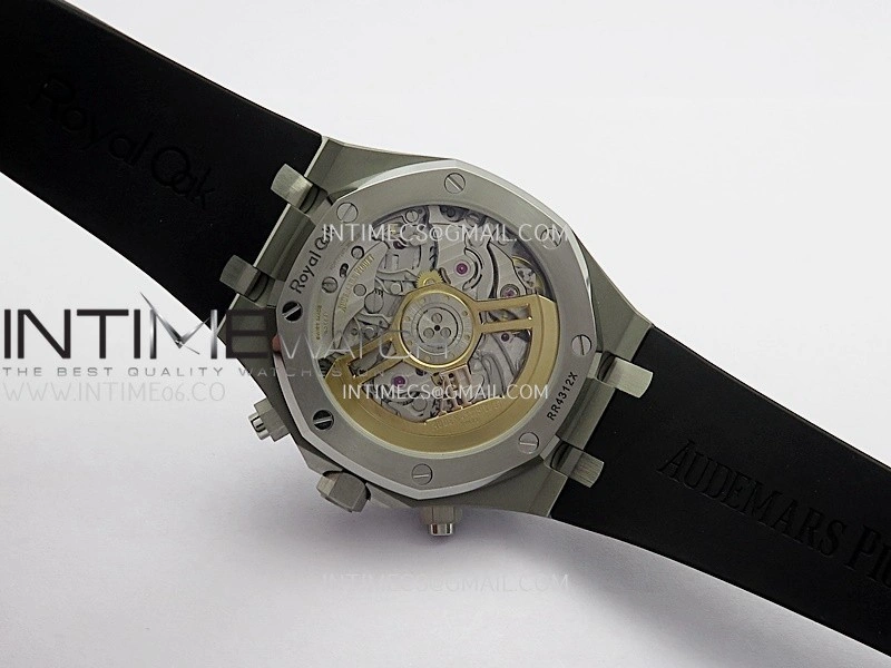 Royal Oak Chrono 26240 SS V2 DDF 1:1 Best Edition Black Dial On Black Rubber Strap Super Clone DD4401