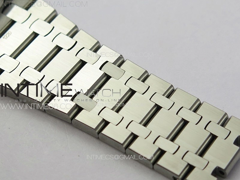 Royal Oak 41mm 15400 SS ZF 1:1 Best Edition Silver Textured Dial on SS Bracelet SA3120 Super Clone