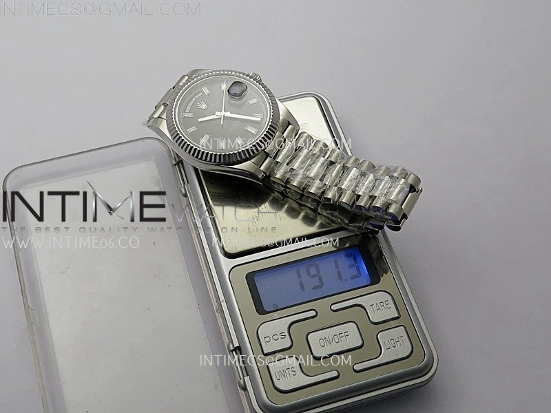 Day Date 228239 40mm KF 1:1 Best Edition Silver Dial Crystal Markers On President Bracelet SA3255