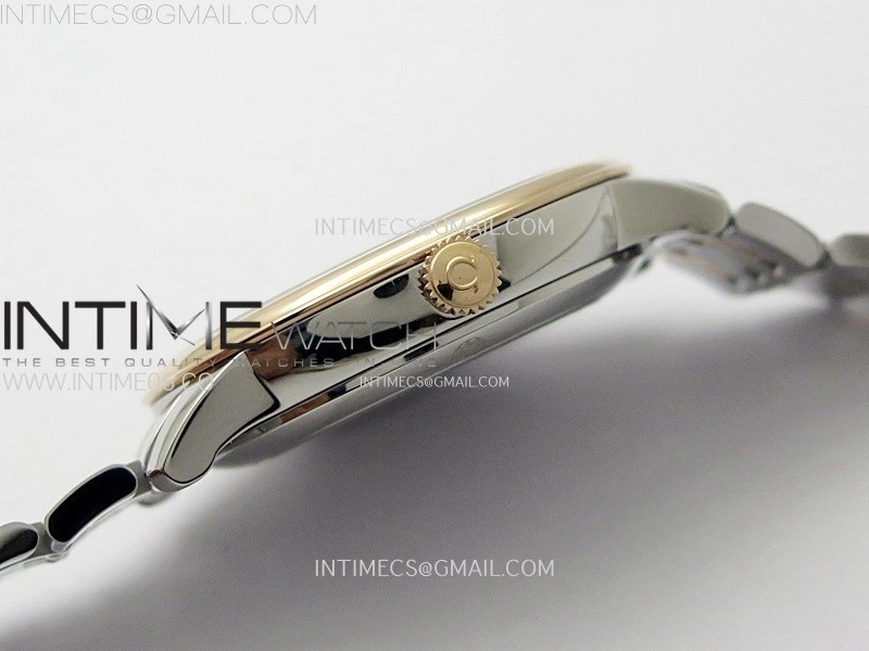 De Ville 40mm SS RG GTF 1:1 Best Edition Silver Gray Dial RG Markers on SS RG Bracelet A8000