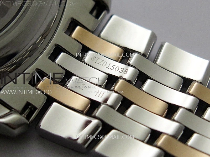 De Ville 40mm SS RG GTF 1:1 Best Edition Silver Gray Dial RG Markers on SS RG Bracelet A8000