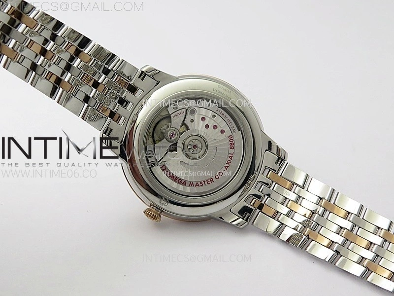 De Ville 40mm SS RG GTF 1:1 Best Edition Silver Gray Dial RG Markers on SS RG Bracelet A8000