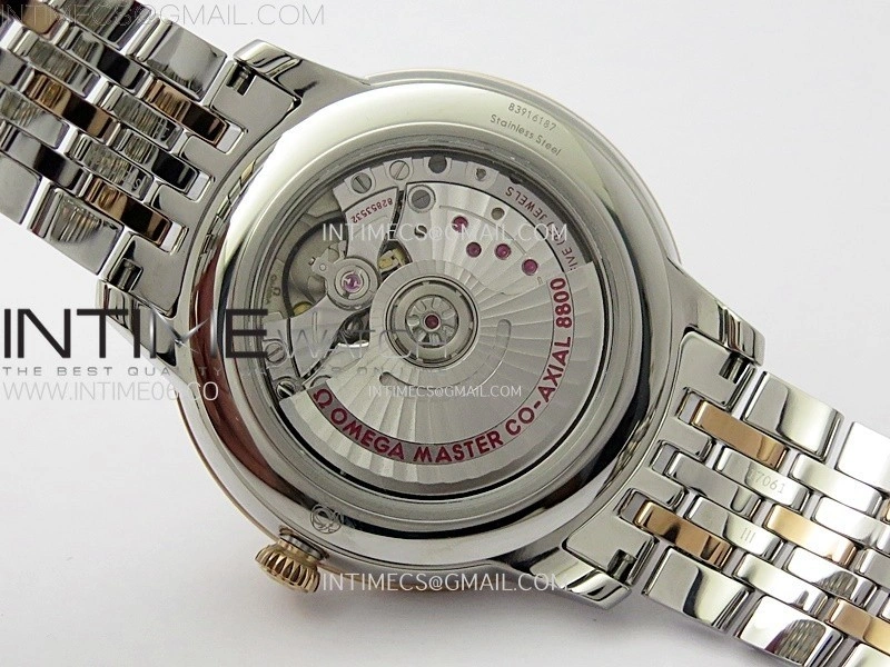 De Ville 40mm SS RG GTF 1:1 Best Edition Silver Gray Dial RG Markers on SS RG Bracelet A8000