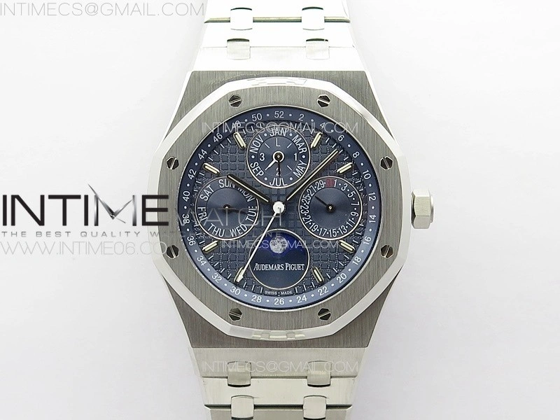 Royal Oak 41mm Complicated 26574 SS APSF 1:1 Best Edition Blue Dial on SS Bracelet A5134 V2