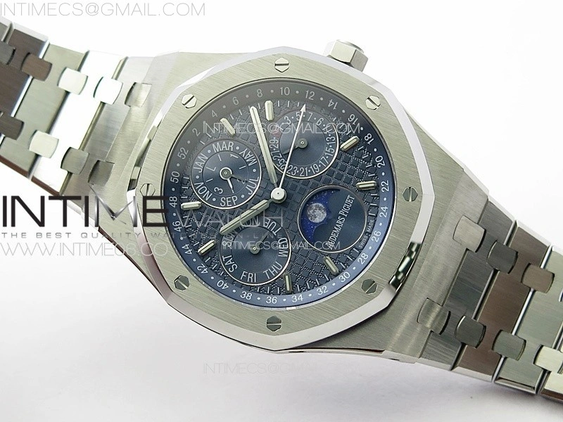 Royal Oak 41mm Complicated 26574 SS APSF 1:1 Best Edition Blue Dial on SS Bracelet A5134 V2